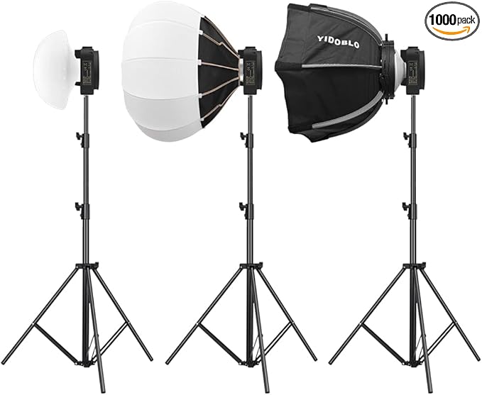 ZC-100BI 100W COB Video Light with Bowens Mount,10000Lux/m 2700K-7500K Bi-Color Camera Light with 10 Scenario Simulations Control Continuous Lighting for Photography (Accessories Combination)