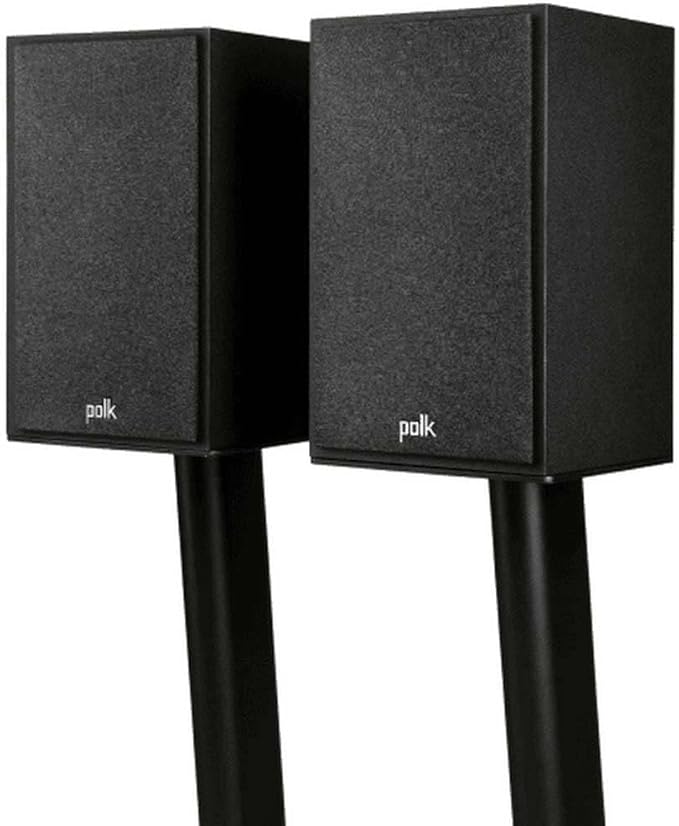 Polk Monitor XT15 Pair of Bookshelf or Surround Sound Speakers - Hi-Res Audio Certified, Dolby Atmos & DTS:X Compatible, 1" Terylene Tweeter & 5.25" Dynamically Balanced Woofer (Pair, Midnight Black)