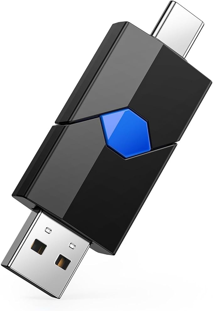 JUANWE 16GB USB Flash Drive 2.0 Type C + USB A Thumb Drive Retractable Dual Flash Drive Type C Memory Stick 2 in 1 Jump Drive for iPhone 15, iPad, Android Phones, Tablet, Laptop, Computers