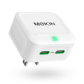 USB C Wall Charger, 45W Fast Charger Type C Charging Block Dual Port GaN+ PD Power Adapter with Foldable Plug USB C Charger Block Cube for iPhone 17 16 15 14 13 12 11 Pro Max XR XS, iPad, Samsung