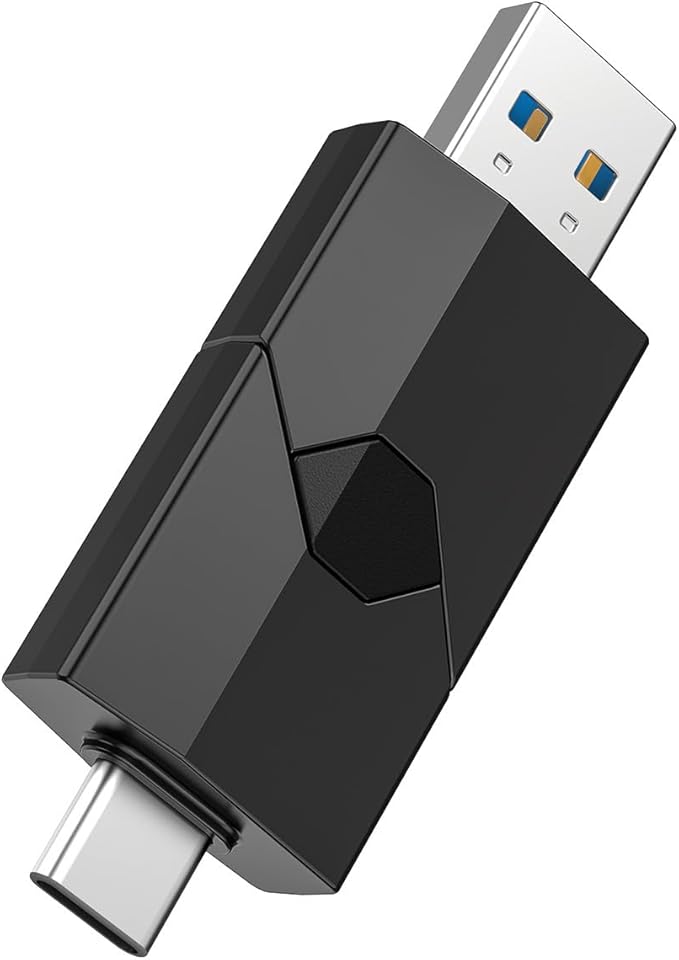 RAOYI 512GB USB C Flash Drive 2 in 1 Type C + USB 3.0 Flash Drive Dual OTG Retractable Type-C Thumb Drive Portable Memory Stick for iPhone 17/16/15 iPad Pro Android Smartphone Tablet PC (Black)