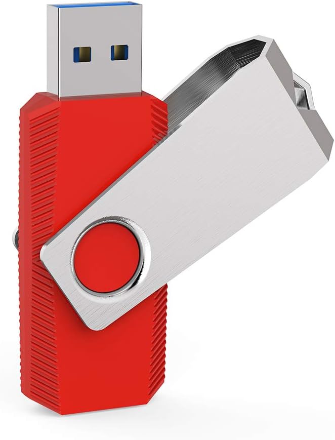 Aiibe 32GB 32G Flash Drive USB 3.0 Thumb Drive 32GB USB Flash Drive 5 Pack USB Drives with Led Light (32G, 5 Colors: Black Red Cyan Green Purple)