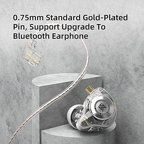 KZ EDX Pro in Ear Monitor Headphones KZ IEM Earphones Dual DD HiFi Stereo Sound Stage Earphones Wired Noise Cancelling Gaming Earbuds for Musicians Singer Audiophiles