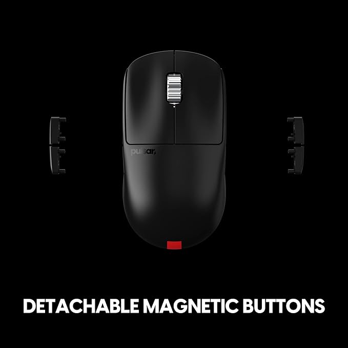 Pulsar Gaming Gears X2A v3 eS Wireless Gaming Mouse, Ultra Lightweight, Optical Switch, 32000 DPI, 750 IPS, XS-1 Sensor, 8k Compatible (Mini, Black)