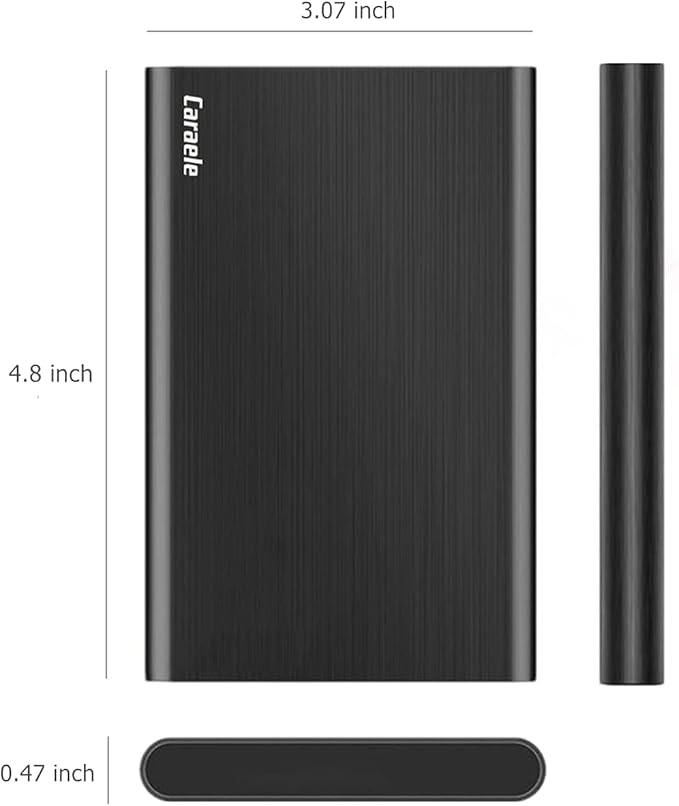 640GB Ultra Slim Portable External Hard Drive USB3.0 HDD Storage Compatible for PC, Desktop, Laptop, MacBook, Chromebook, Xbox One, Xbox 360, PS4 (Black)