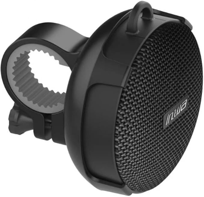 Inwa Bluetooth Bicycle Speakers with TF Card Mode, Waterproof Wireless Portable Traveling Bike Speaker, Built in Mic for Bicycle Riding, Showering, Hiking, Pool, Beach, Golfing(Black)