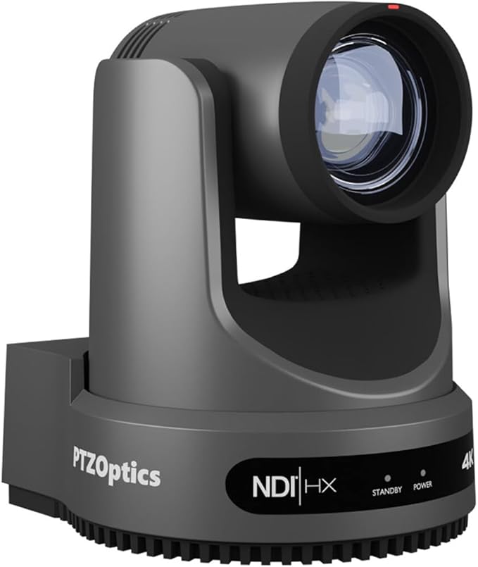 PTZOptics Move 4K 12x Optical Zoom PTZ Camera - Grey