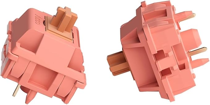 Akko Rosewood Keyboard Switch for Mechanical Gaming Keyboard, 5-Pin 40gf Linear Pre-Lubed Switches (45pcs)