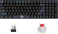Newmen GM1000 Wireless Mechanical Gaming Keyboard,Bluetooth 2.4G/Wired Hot Swappable Custom Keyboard,RGB Backlit Mechanical Keyboards for with Number Pad for Mac/Win(Blueblack Keycaps-Box Red Switch)