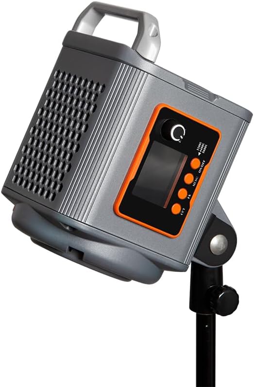 LED Spotlight Super Bright 200w2700 K6500K DMX/Custom Effects/Light Group Bowen Mount COB Light for Photography/Videography/YouTube/TikTok Content Creation Live Streaming (Gray)