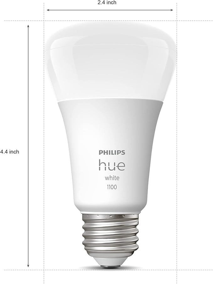 Philips Hue Smart 75W A19 LED Bulb - Soft Warm White Light - 2 Pack - 1100LM - E26 - Indoor - Control with Hue App - Compatible with Alexa, Google Assistant and Apple Homekit