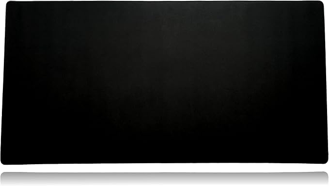 Mega Size Gaming Mouse Pad - Anti Slip Rubber Base - Stitched Edges - Large Desk Mat - 48" x 24" x 0.16" (Mega, All Black/No Logo)