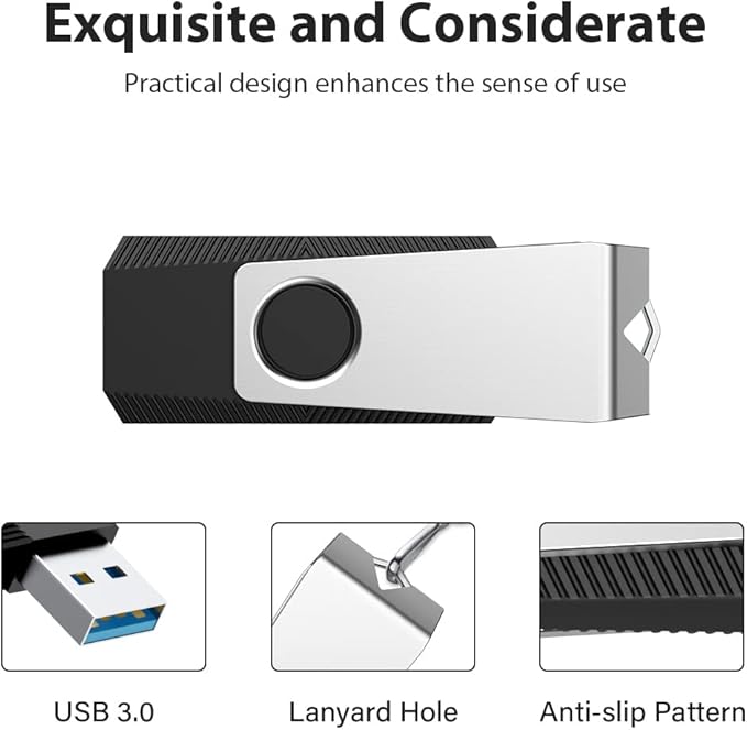 Aiibe 32GB Flash Drive 2 Pack 32GB USB 3.0 Flash Drive Thumb Drive Zip Drive USB 3.0 Memory Stick USB Drive with Keychain (32G, 2 Colors: Black Green)