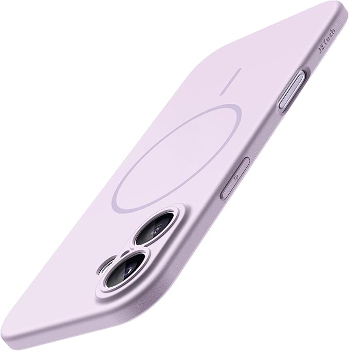 JETech Magnetic Slim Case for iPhone 17 6.3-Inch, Compatible with MagSafe, Ultra-Thin Lightweight Minimalist Phone Cover with Matte Finish and Full Camera Lens Protection (Lavender)