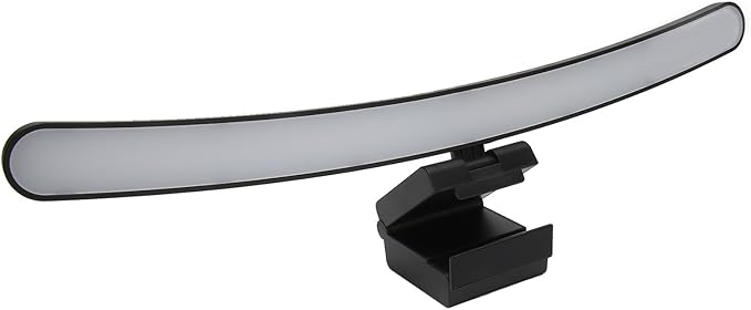 Yunseity Curved Monitor Light Bar, Reading LED Monitor Light with 3 Color Temperature Modes Stepless Dimming, Touch Control Computer Monitor Lamp Bar, No Screen Glare for Home Office