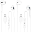 Wired Headphones for iPhone Earbuds with Lightning Connector,2 Packs Built-in Mic & Volume Control HiFi Stereo Nosie Reduction Earphones Compatible with iPhone 14/13/12/11/XR/XS/X/8/7 Support All iOS