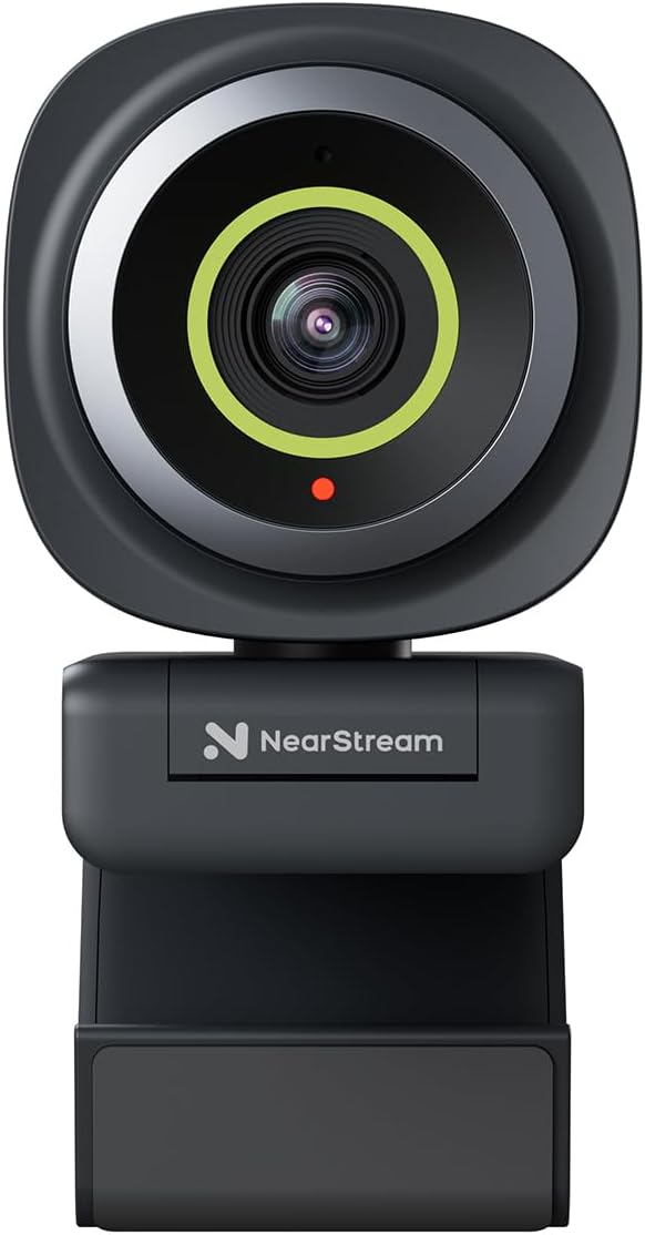 NearStream 2K Webcam for PC, Full HD 1080P Webcam with Noise-Canceling Mic, Auto Focus,Software Control, Adjustable FOV, Plug&Play, Compact Web Camera for Desktop Computer for Zoom/Skype/Teams (V02AF)