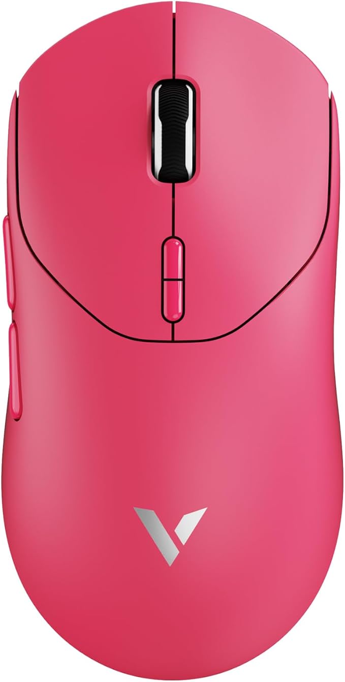 Rapoo VT2 Wireless Gaming Mouse, True 8K Wireless Polling Rate, 53g Lightweight, Up to 500 Hr Battery, Nordic nRF54L15 MCU, 100-Million Mechanical Switch, 10 Programmable Buttons, Macro Enabled