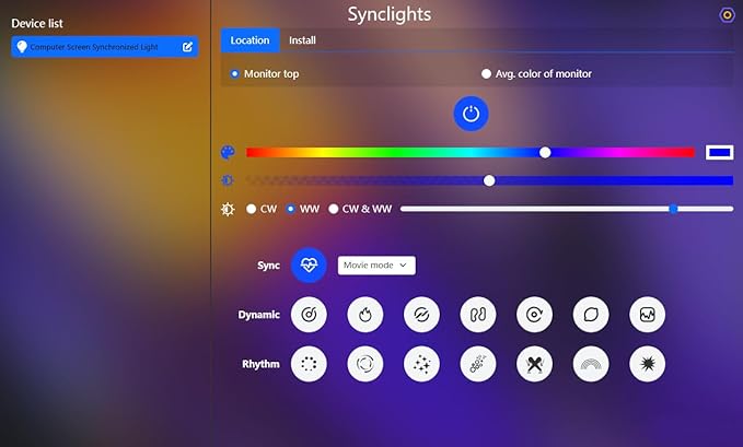 Monitor LED Backlights, RGB Screen Desk Light PC, Computer Light Bar Behind Monitor, LEDs for Desk Gaming, USB Port, LED Strip Lights that Sync with Screen Color or Music(24 inches)