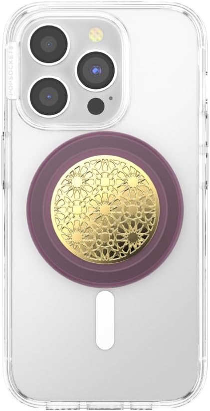 PopSockets Phone Grip for MagSafe, Magnetic Holder, Phone Stand, Purple - Enamel Mosiac
