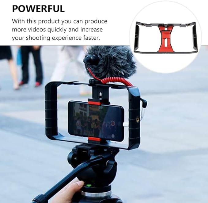 ARTIBETTER Smartphone Video Rig Handheld Phone Holder Mobile Phone Frame Compatible with Most Smartphones for Stable Filming and Live Streaming