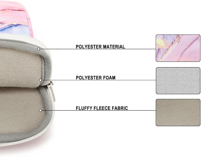15.6-inch Notebook case, Waterproof and Shockproof Protective Computer case, can be Used to Cover Shopping cart Cases. The Notebook is Compatible with Lenovo, ASUS and HP (New Pink Marble)