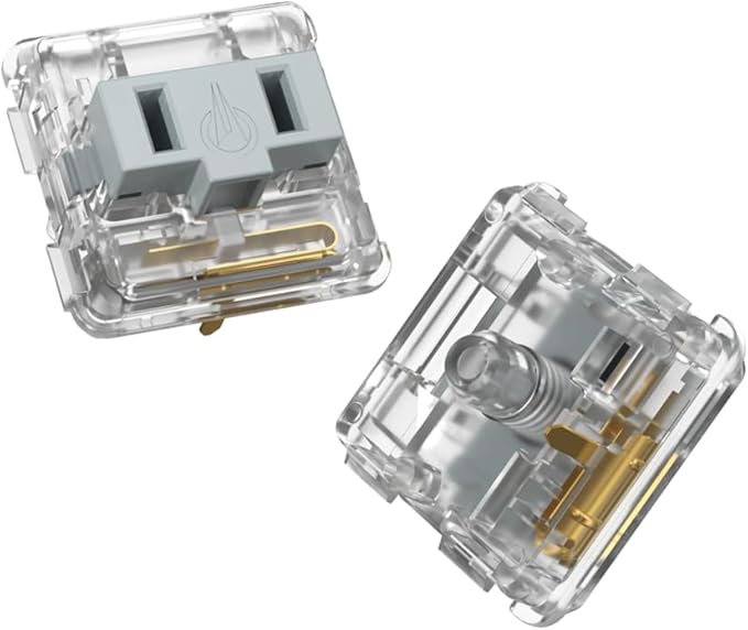 Kailh Silver Low Profile Switches 5 Pin Thiner Key switches- DIY Switches for Mechanical Gaming Keyboard Linear Hand Feeling (Silvers 10pcs)