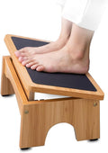 StrongTek Adjustable Foot Rest for Under Desk, 3-Level Adjust Incline, 7" Step Stool for Kids Adults, Ergonomic Foot Stool Relieves Swelling, One Step Stool with Non-Slip Surface for Home and Office