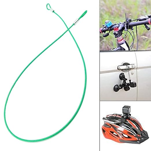 10 Pack 20 Inch(50cm) Stainless Steel Tethers with 4 Pcs Spring Snap Hook Clips, Steel Wire Cable with Loops Vinyl Cover Coated Short Rope Lanyard Lock Tether Chains, 2 Colors