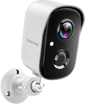 Security Cameras Wireless Outdoor, WiFi Cameras for Home Security Battery Powered, AI Motion Detection, Color Night Vision, 2-Way Talk, Spotlight Siren Alarm, Cloud & SD Storage-Purewhite WiFi Camera