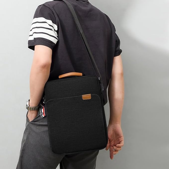 KIZUNA Tablet Sleeve Case 10 Inch Shoulder Bag for 11" iPad Pro M4 M2/11 10.5" 10.9" iPad Air M2/ 10.9" iPad 10 9 8/10" Surface Go 3/ Samsung Galaxy Tab A8/10.5" Galaxy Tab S6,Black