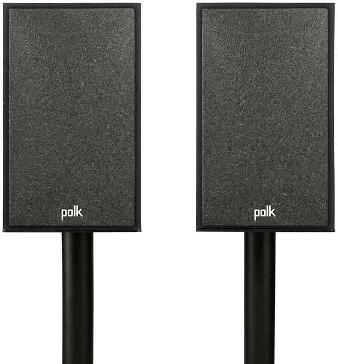 Polk Monitor XT15 Pair of Bookshelf or Surround Sound Speakers - Hi-Res Audio Certified, Dolby Atmos & DTS:X Compatible, 1" Terylene Tweeter & 5.25" Dynamically Balanced Woofer (Pair, Midnight Black)