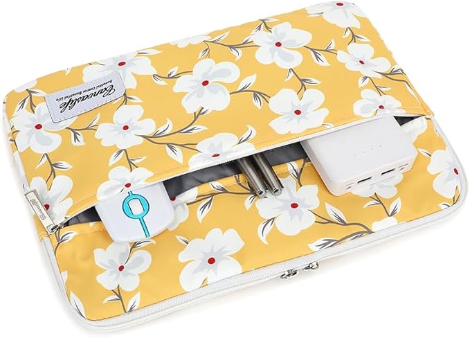 Canvaslife Laptop Sleeve 15 Inch 15 Case and 15.6 Laptop Bag (Yellow Flower)