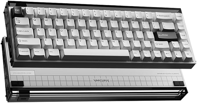 MelGeek MADE68 Ultra+ Wired Gaming Keyboard, Magnetic Keyboard with Hall Effect, 65% Compact Rapid Trigger, Hot-Swappable, RGB Snap Tap & Adjustable Actuation, Online HIVE Custom, Aluminum Case-Black