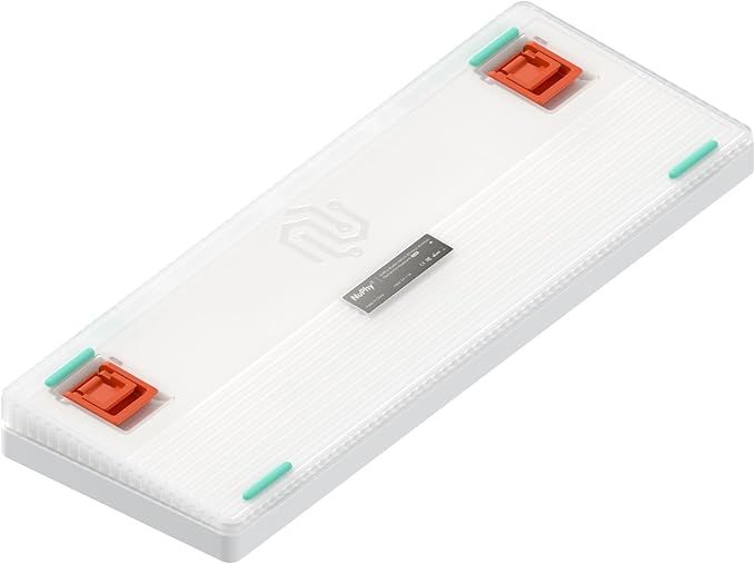 nuphy Halo65 V2 Wireless Mechanical Keyboard with PBT Keycaps, 65% Hot Swappable Custom Gaming Keyboard Compatible with QMK/VIA, RGB Backlit,Gasket Structure,BT5.0/USB-C/2.4GHz,White-Mint Switches