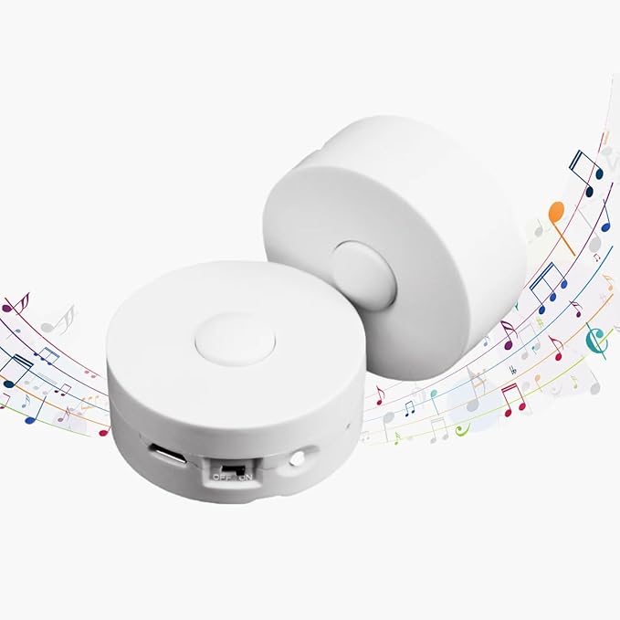 XLW Voice Recorder,16Min Voice Recording Button for Stuffed Animals, Bear,Crafts Pillow.16MB Record Custom Messages for Xmas Halloween New Year Birthday Creative DIY Present (2P White)