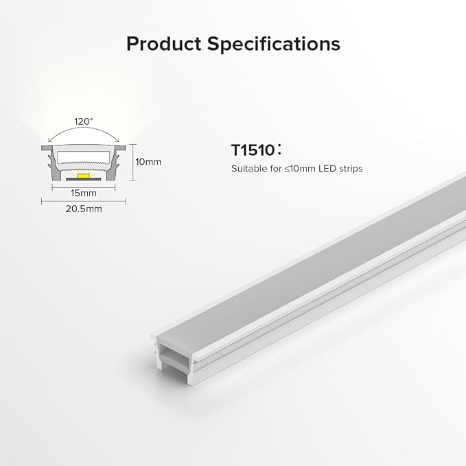 BTF-LIGHTING Silicone LED Channel System 16.4Ft Flexible Milky White Cover DIY Spotless Tube for ≤10mm Width LED Strip,Neon Rope Light Channel Diffuser, for Kitchen Cabinet, Room, Patio(No LED Strip)