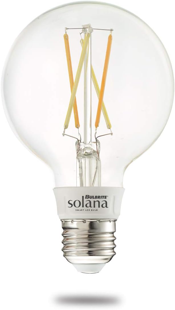 Bulbrite Solana G25 WIFI Connected Edison Filament LED Smart Light Bulb, Clear