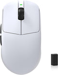 KYSONA Mercury Wireless Gaming Mouse，41g Ultalight, PAW3395 Sensor, 8K Polling Rate,26000 DPI,5 Programmable Buttons Optical Mice for PC/MAC/Laptop,White