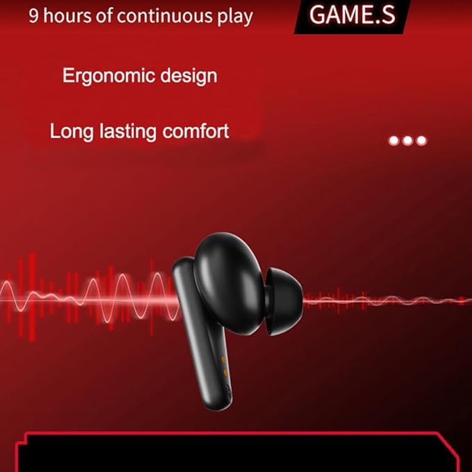 Wireless Gaming Earbud, K98 Wireless Gaming Headphone with Charging Case and Built-in Mic, Bluetooth 5.1 Dual Game Music Mode Earbuds Wireless Headphones with 30 Hours Playtime, RGB