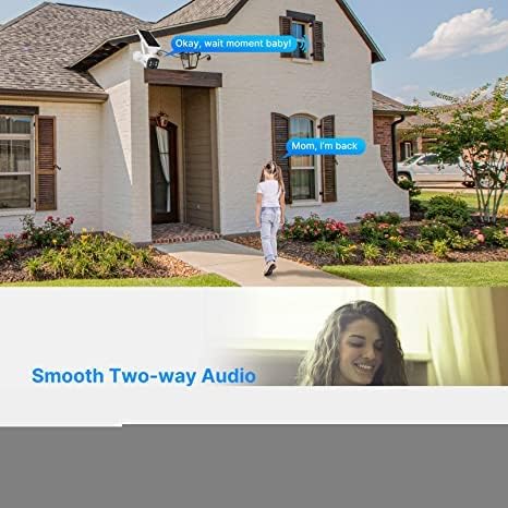 Hiseeu Security Camera Wireless Outdoor, 2K Solar Camera, Battery Powered, Wire-Free, IP66, PIR Detection, 2-Way Audio, Compatible Wireless Security System, Compatible with Alexa