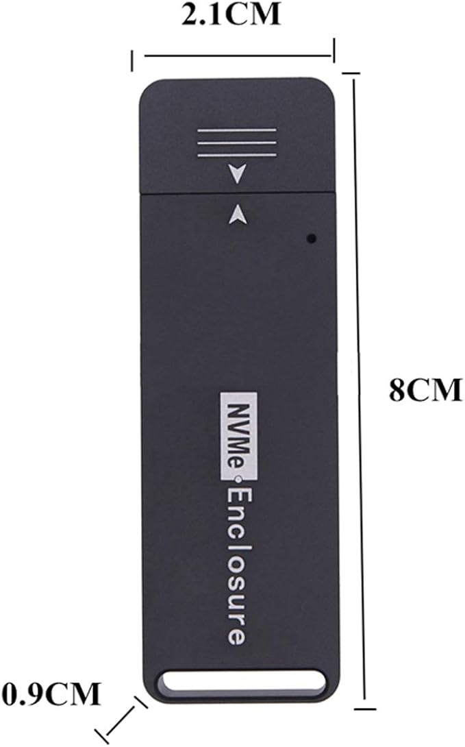 Xiwai USB 3.1 Gen2 10Gbps to NVME PCI-E M-Key Solid State Drive External Enclosure 2230/2242mm