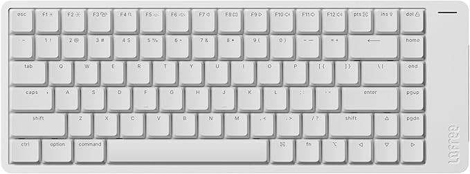 LOFREE Flow2 Low-Profile Mechanical Keyboard, Aluminum Alloy with Surfer Linear Switches, Rechargeable Wireless Keyboards with 3 Mode Connections for Windows, macOS (Silver, 84 Keys)