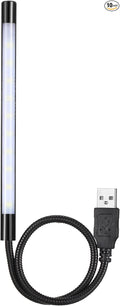 Mudder Portable USB Laptop Light - Flexible Stick Dimmable Touch Switch LED White Lamp for Laptop Computer PC (Black)