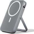 Magnetic Power Bank 10000mAh with for MagSafe Charging,PD 22.5W Fast Charge,Foldable Stand,Dual USB Output,LED Display (Space Gray)