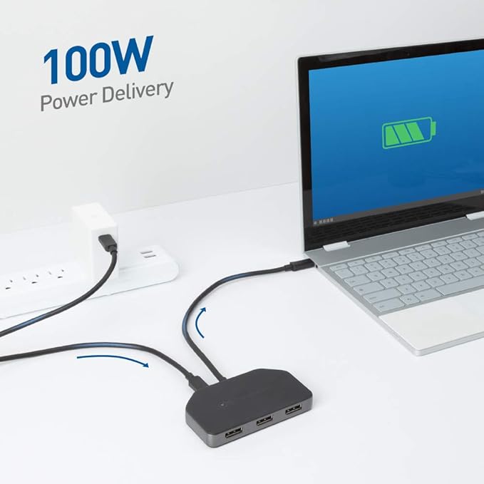 Cable Matters Windows Only Triple Monitor USB C Hub with 3X DisplayPort and 100W Charging - Support up to 8K and 4K 120Hz HDR - Thunderbolt 4, USB4 Compatible for Surface Pro, XPS