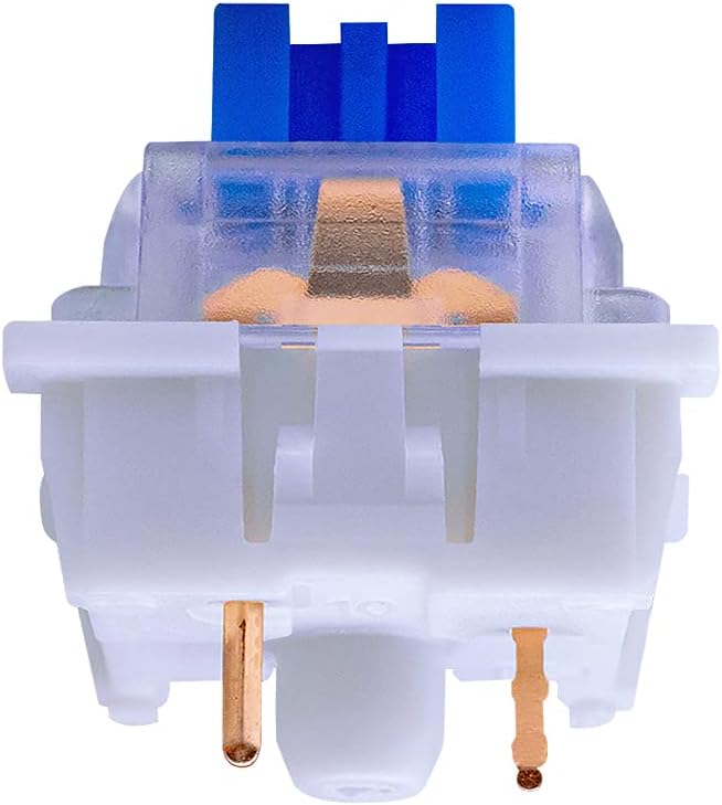 outemu Blue Switches 32 Pack, 3-Pin Clicky Tactile 50gf Dustproof Key Switches -DIY Replaceable for Mechanical Keyboard