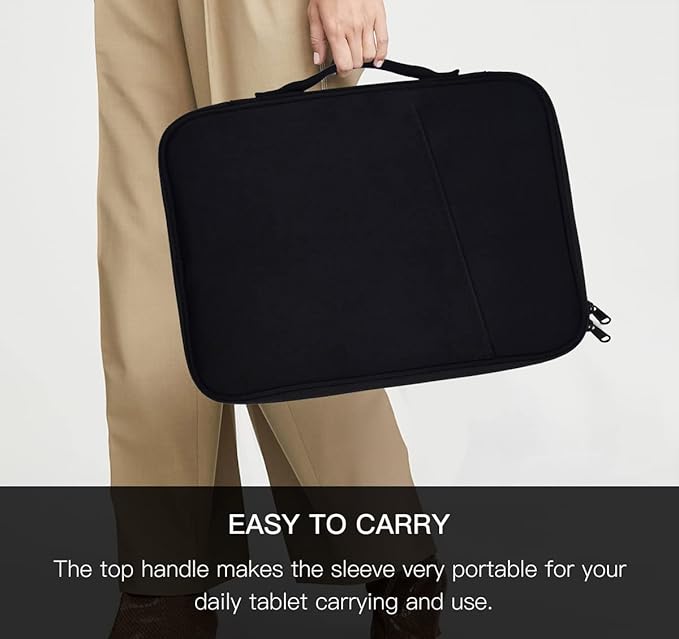 Laptop Sleeve 13 inch for 2025 2026 MacBook Air 13-inch M4 A3449 A3240, MacBook Air 13.6-inch M3 M2 Chip, 13 inch MacBook Neo A18, Travel Carrying Cover Bag with Accessory Pocket, Black