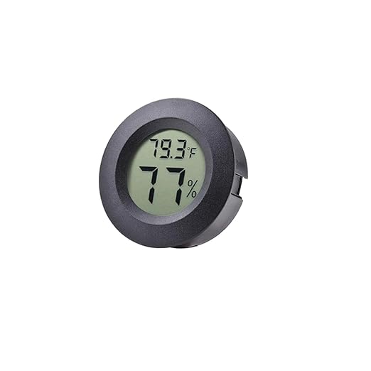 Mini Hygrometer Thermometer Fahrenheit or Celsius Meter Digital LCD Monitor Indoor Room Round Humidity Temperature Gauge for 3D Printers Guitar Case Greenhouse Babyroom Reptile Incubator