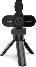 1080P HD Webcam with Microphone, Noise Cancellation, Privacy Cover, Wide-Angle Lens, Auto Light Correction, Plug & Play USB Webcam for Laptop, Desktop, PC, Mac, Zoom, Skype, Streaming (1080p)